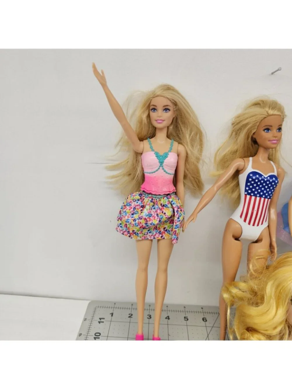Barbie Doll Lot of 5 & Rainbow High Swim Style American Flag Ballerina...